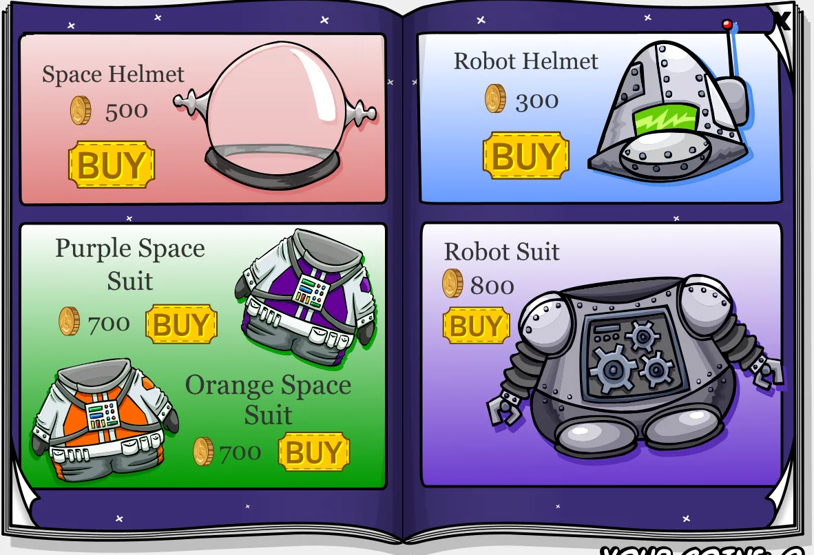 Costume Trunk: Space Adventure, pages 1 and 2
