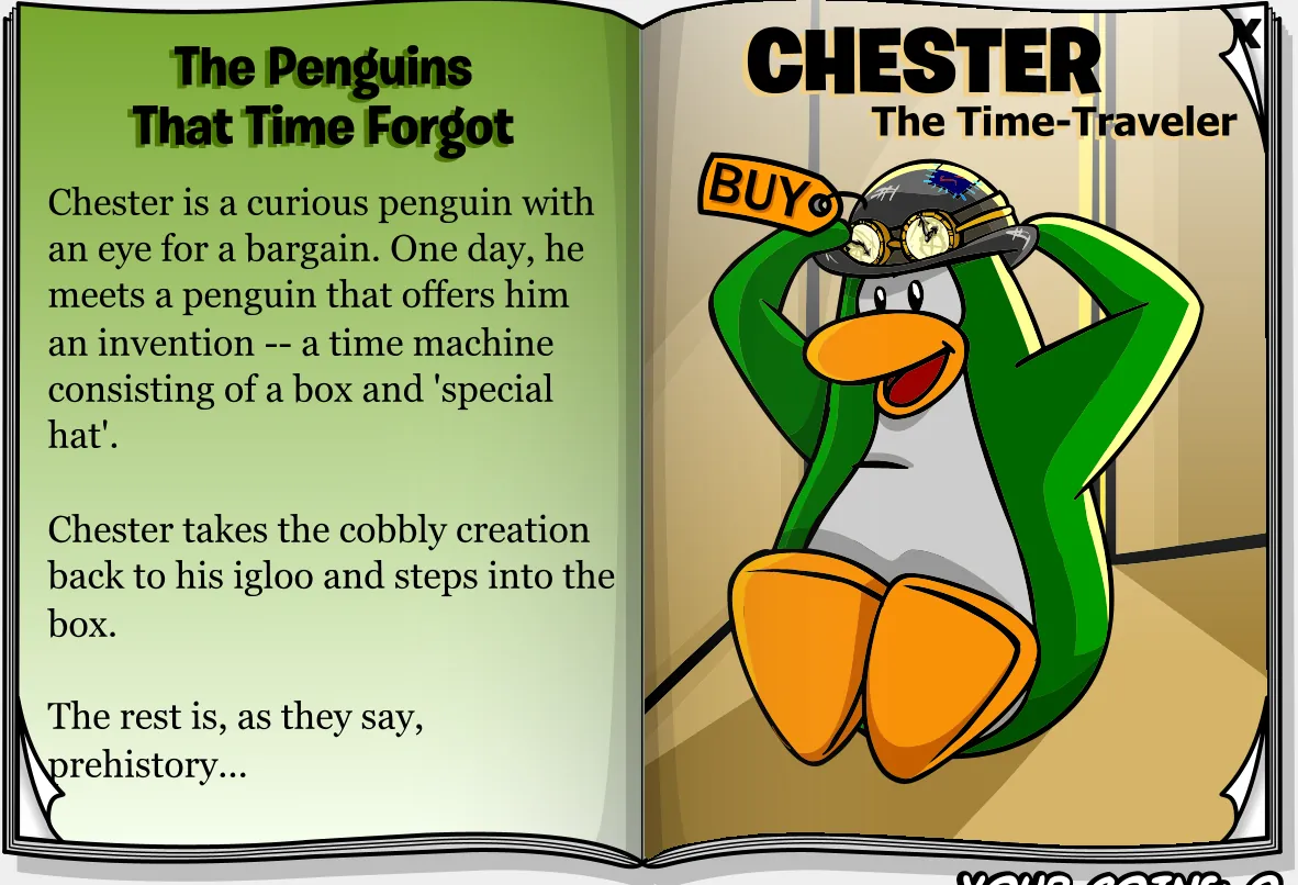 Costume Trunk: The Penguins that Time Forgot, pages 1 and 2