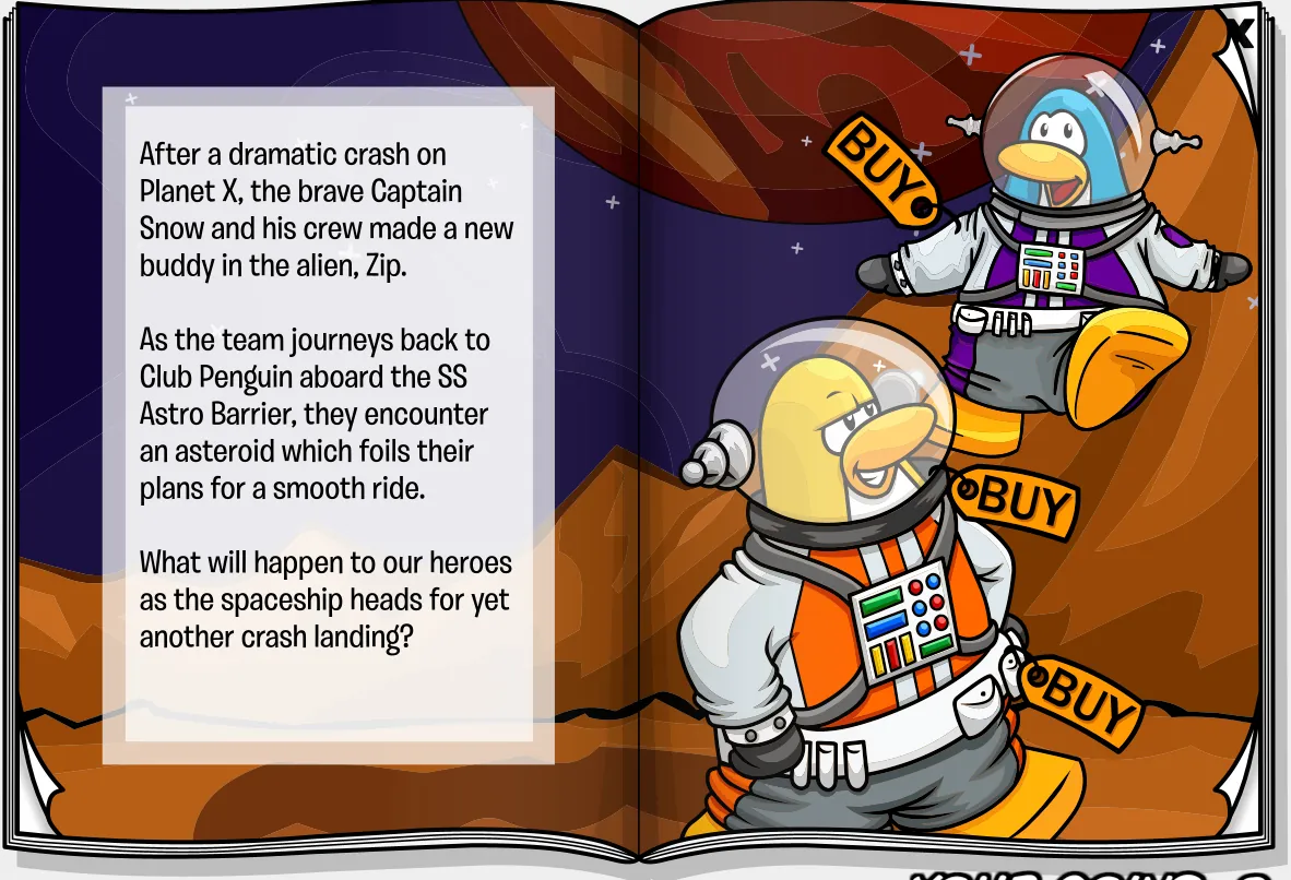 Costume Trunk: Space Adventure Planet Y, pages 1 and 2