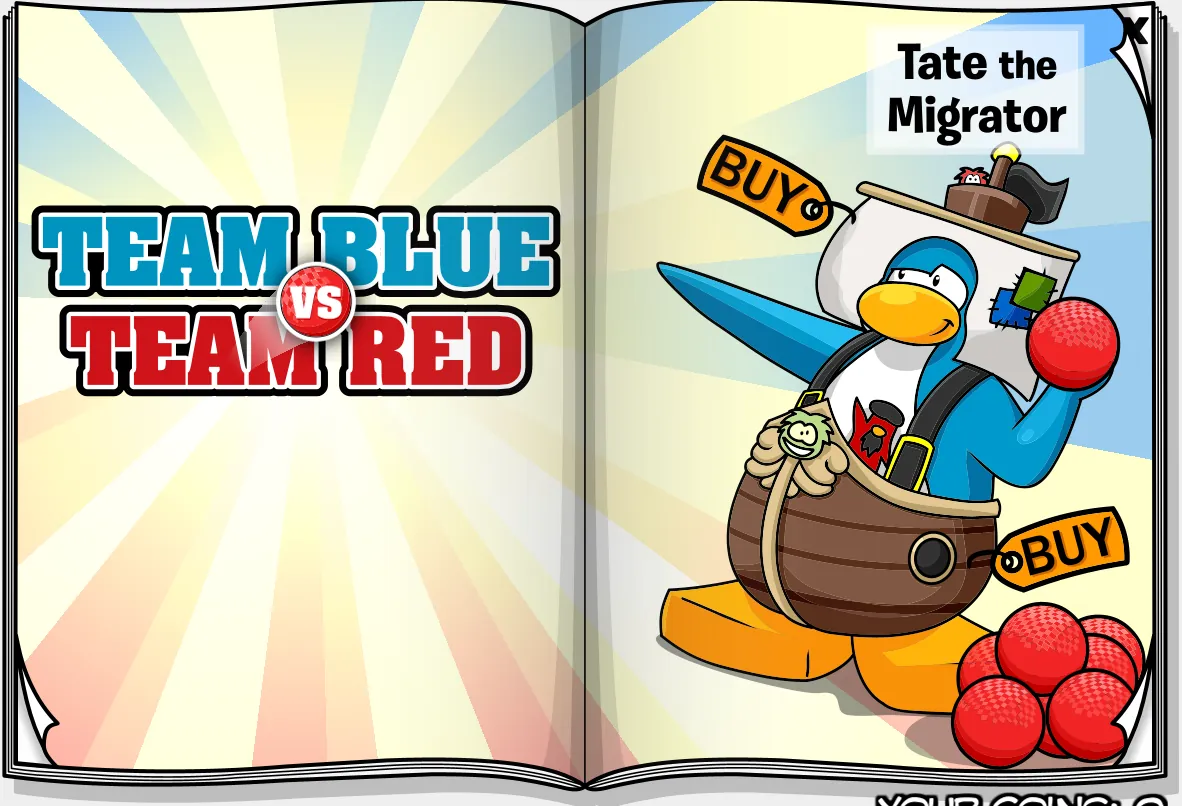 Costume Trunk: Team Blue vs. Team Red, pages 3 and 4