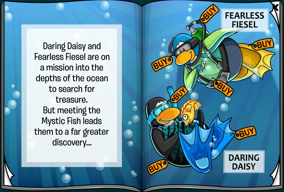 Costume Trunk: Underwater Adventure, pages 1 and 2