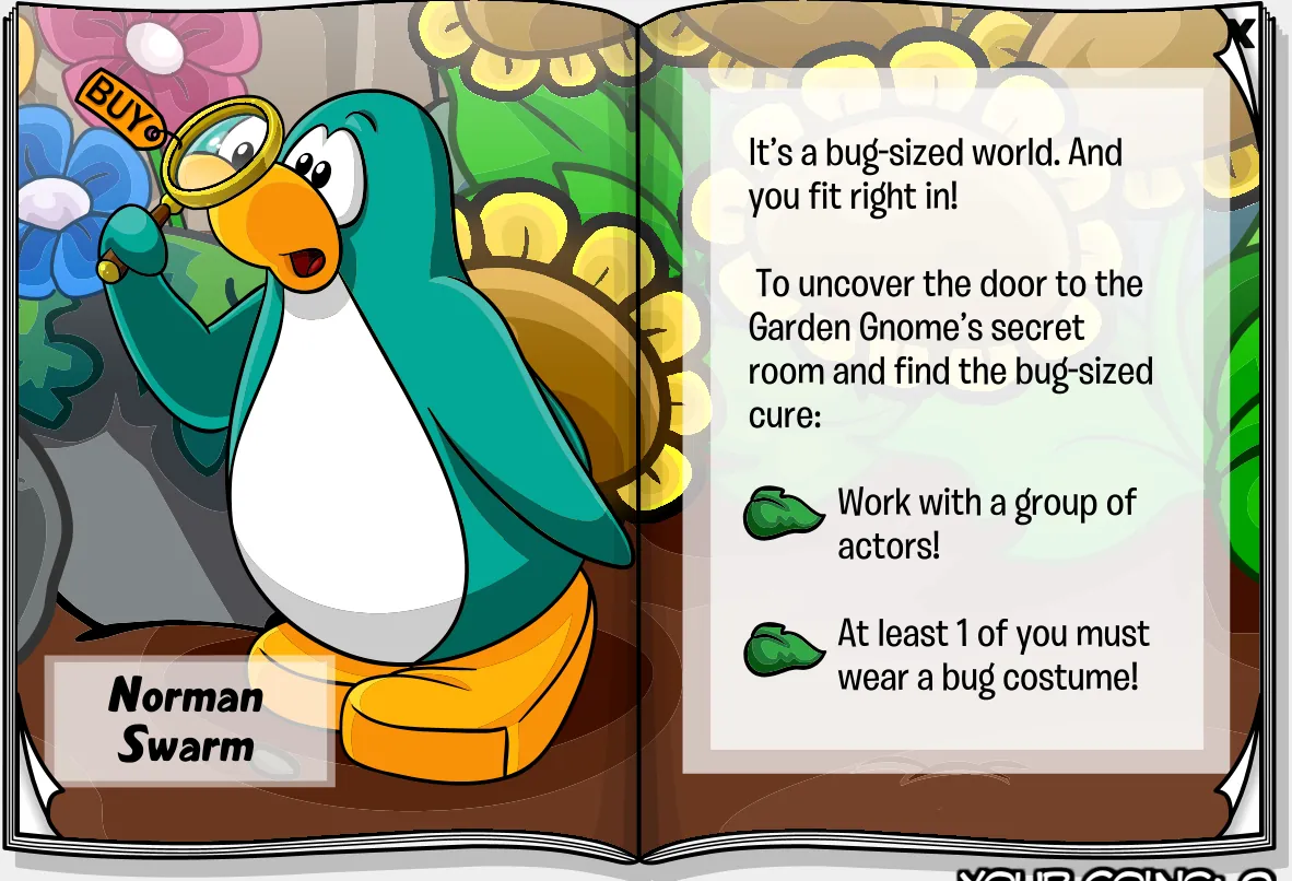 Costume Trunk: Norman Swarm Has Been Transformed, pages 1 and 2
