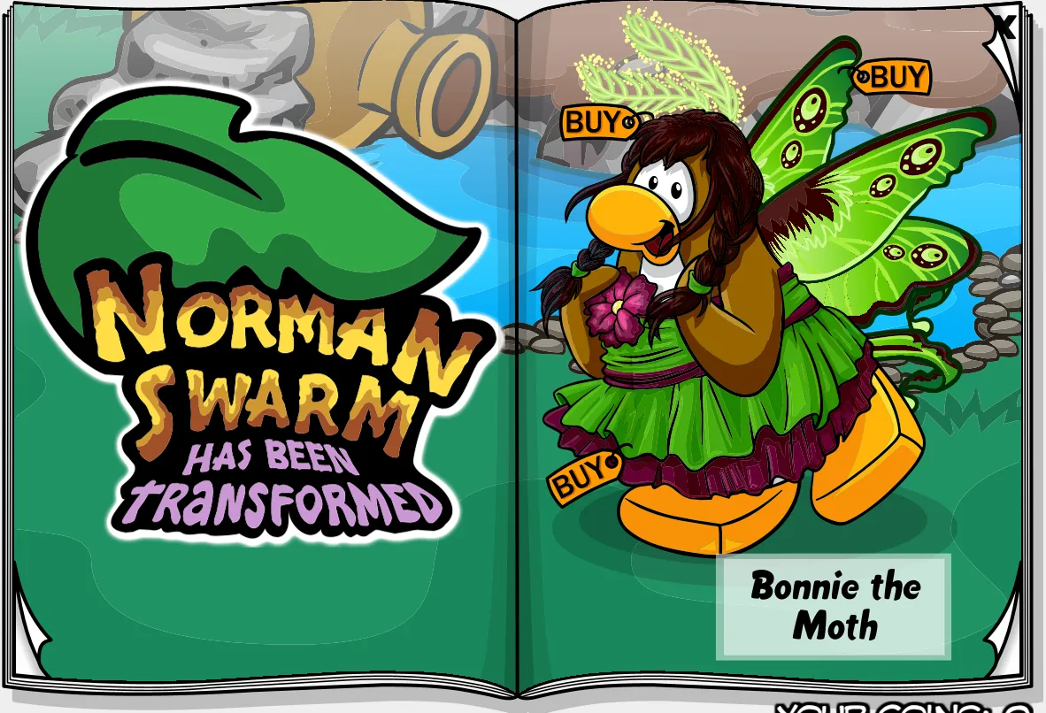 Costume Trunk: Norman Swarm Has Been Transformed, pages 3 and 4