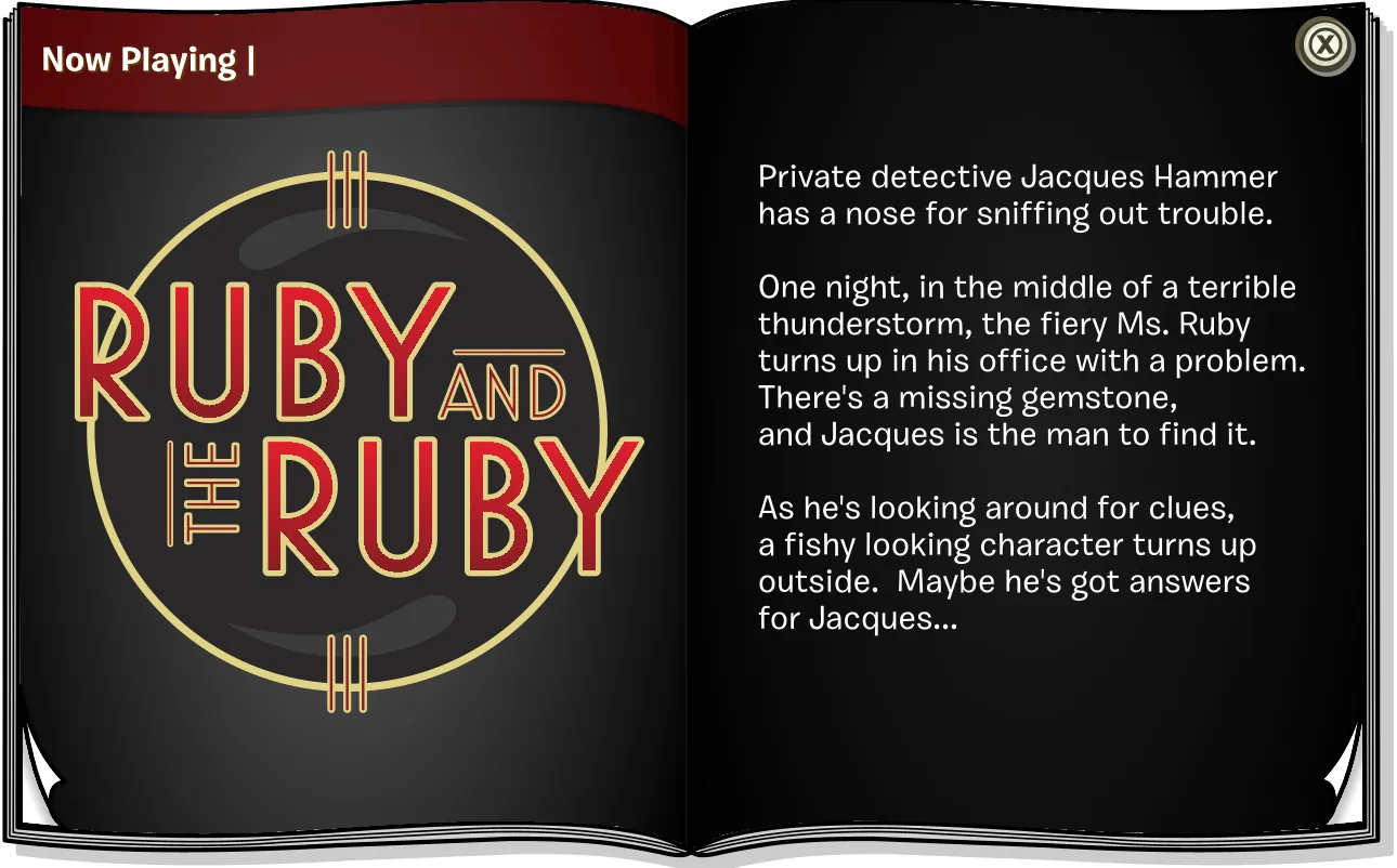 Costume Trunk: Ruby and the Ruby, pages 1 and 2