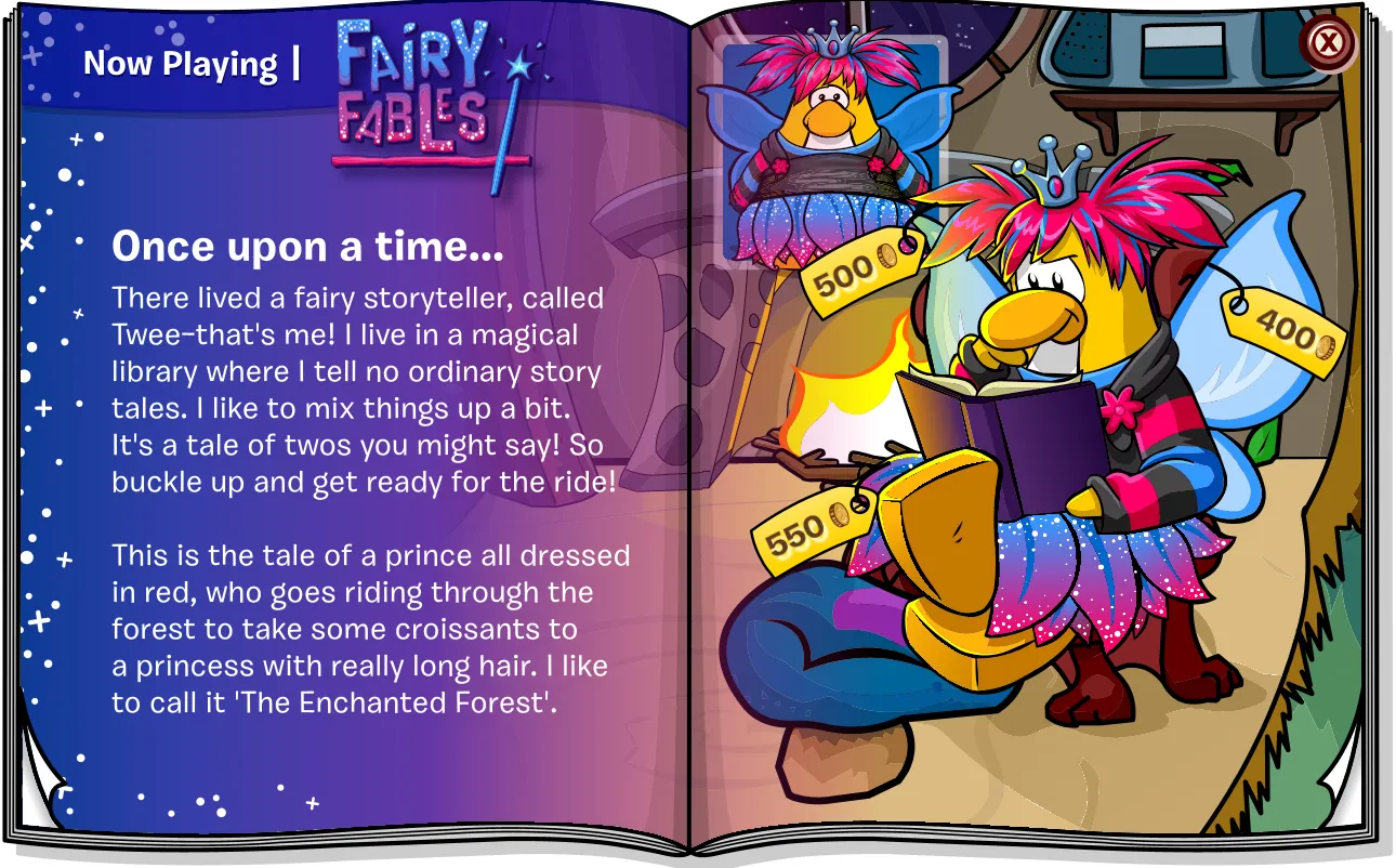 Costume Trunk: Fairy Fables, pages 1 and 2
