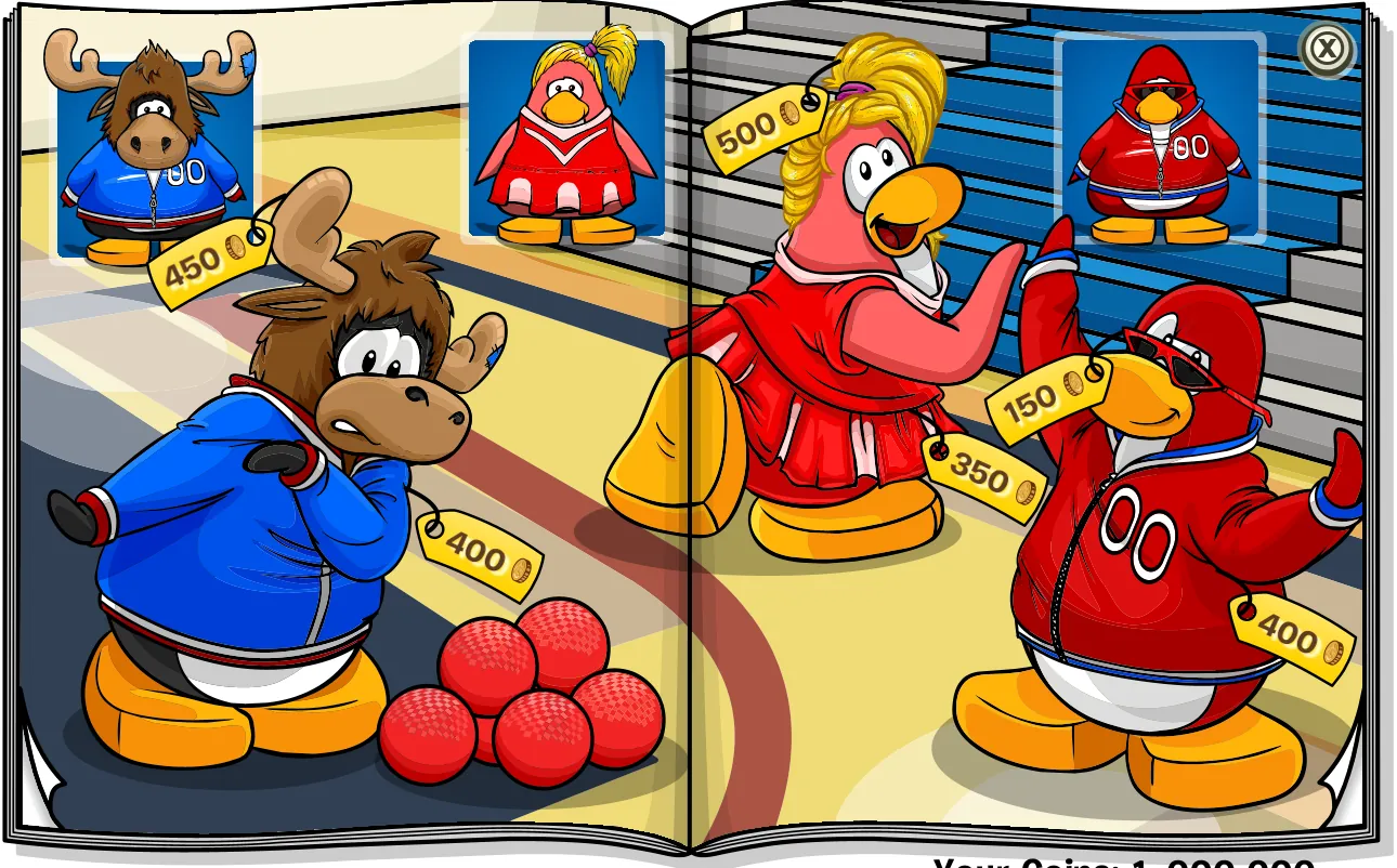 Costume Trunk: Team Blue vs. Team Red, pages 3 and 4