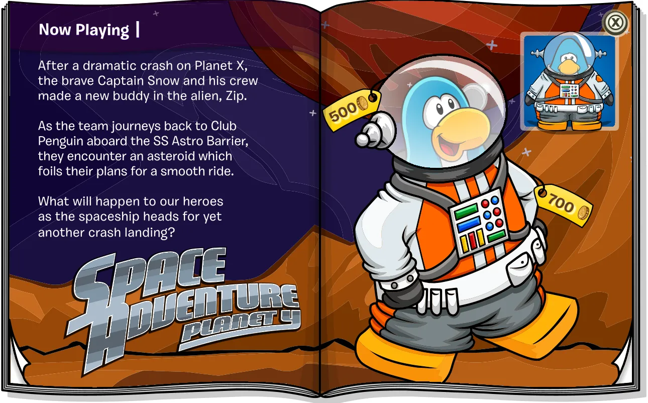 Costume Trunk: Space Adventure Planet Y, pages 1 and 2