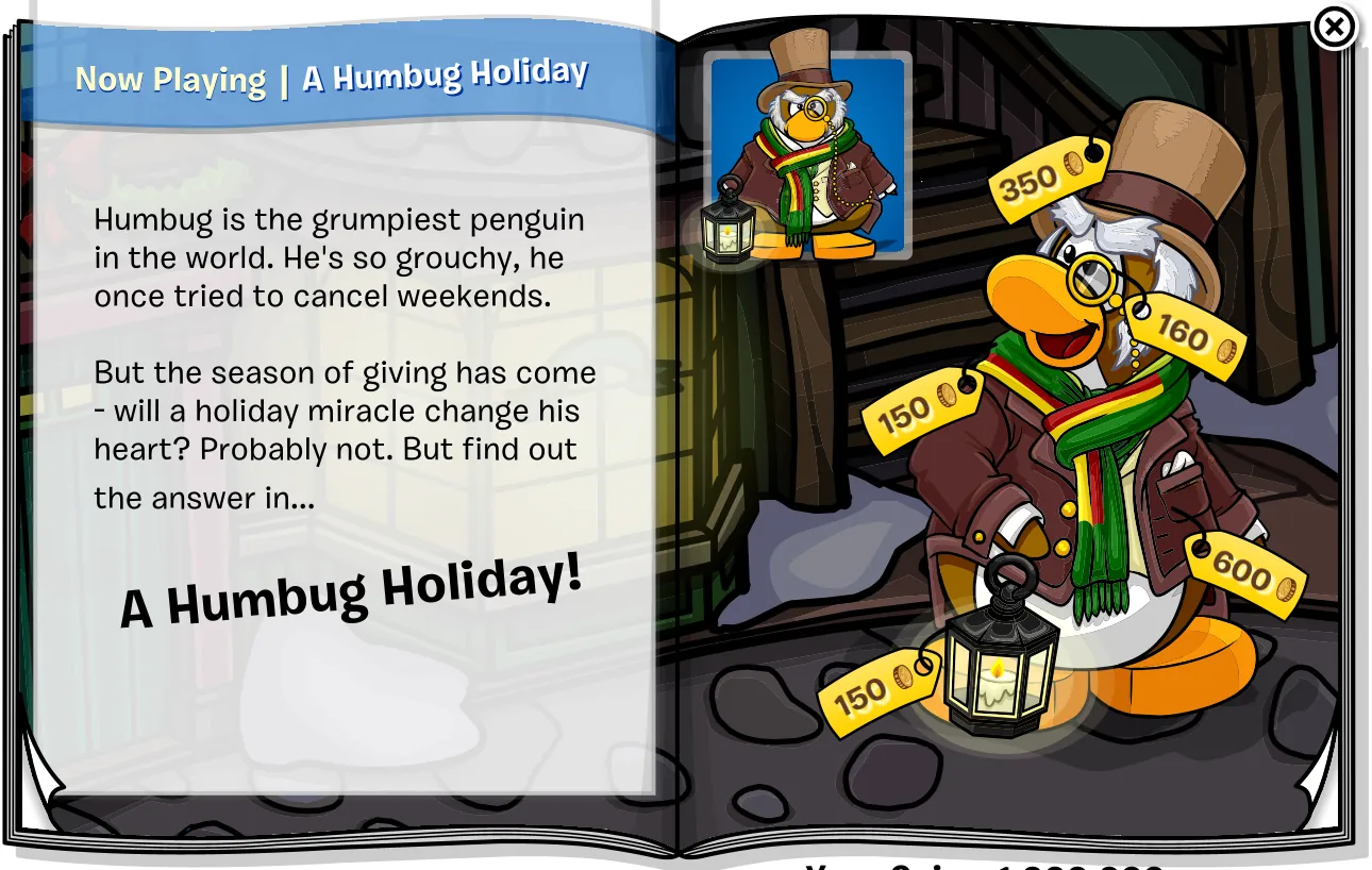 Costume Trunk: A Humbug Holiday, pages 1 and 2